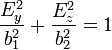\frac{E_y^2}{b_1^2}+\frac{E_z^2}{b_2^2}=1